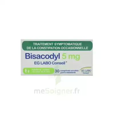Bisacodyl Eg Labo Conseil 5 Mg Comprimés Enrobés Gastro-résistant Plq Pvc/alu/30 à ALES